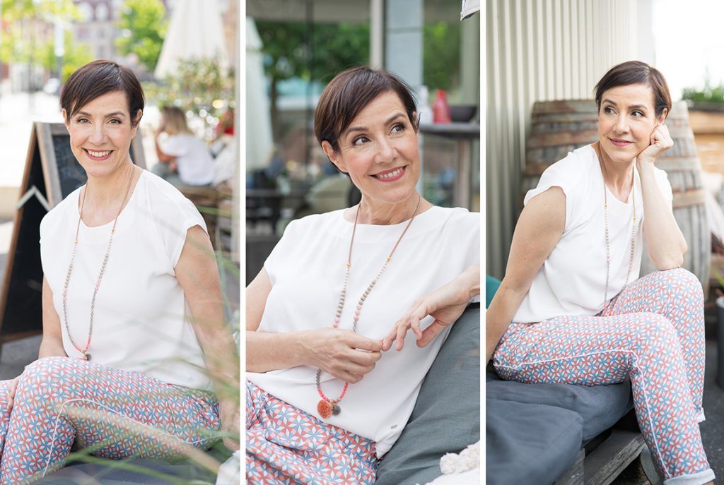 Een frisse casual look van Anja