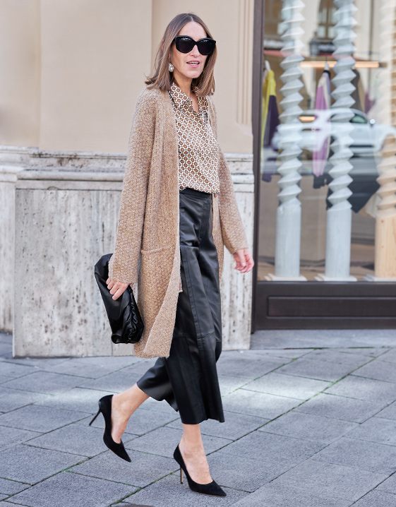 Annette Weber: breimode-trends: het gebreide lange vest