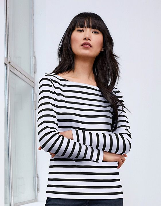 Halslijn Guide: Shirt met bootneck