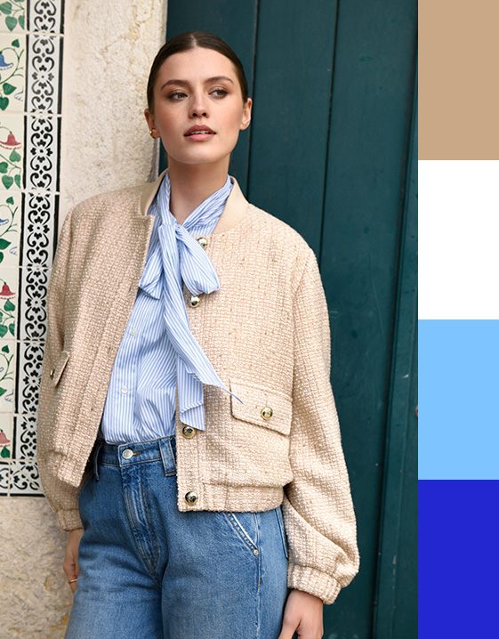 Blauw combineren - Look met ijsblauw