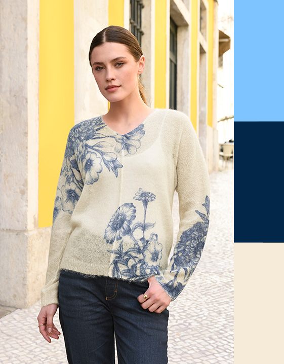 Blauw combineren - Look met Mrineblauw