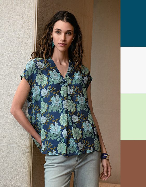 Blauw combineren - Look met Petrol