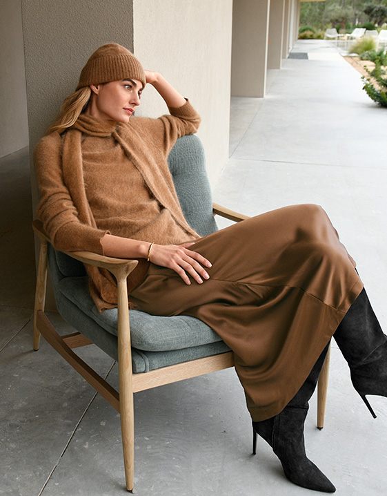Bruin combineren: monochrome Look en Bruin