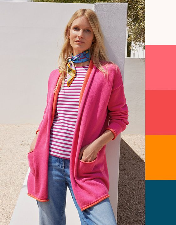 Pink und Rosa kombinieren: Look mit Flamingpink