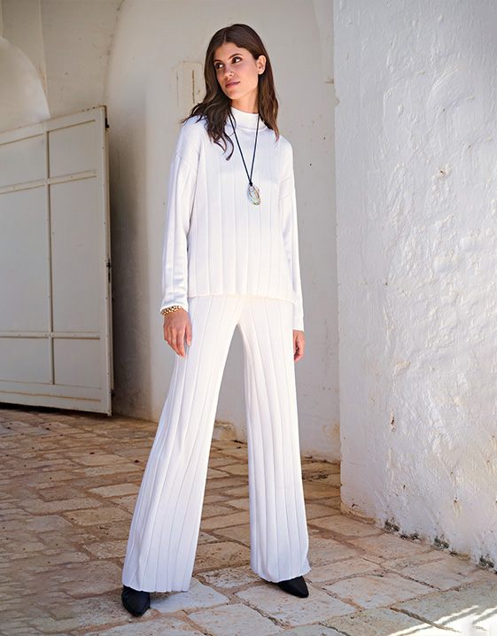 zwart en wit combineren: monochrome look in wit