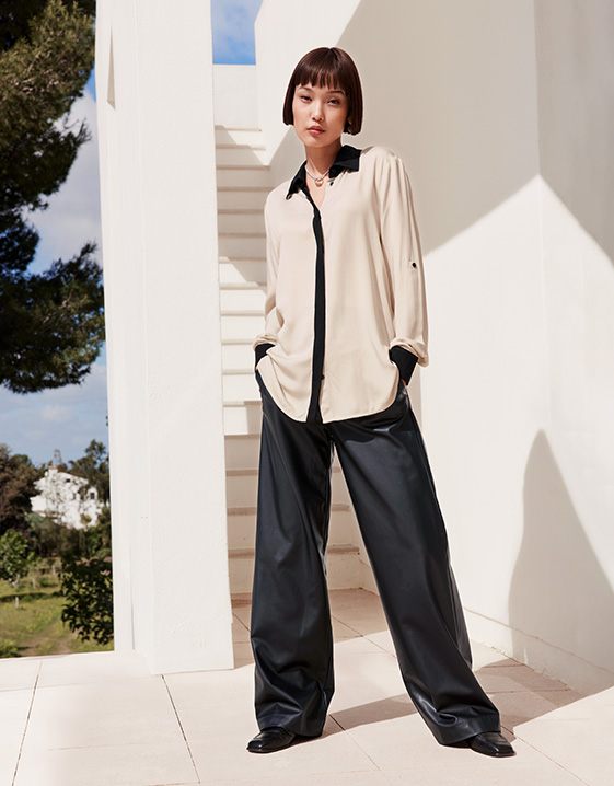 zwart en wit combineren: Uni-mix-outfit